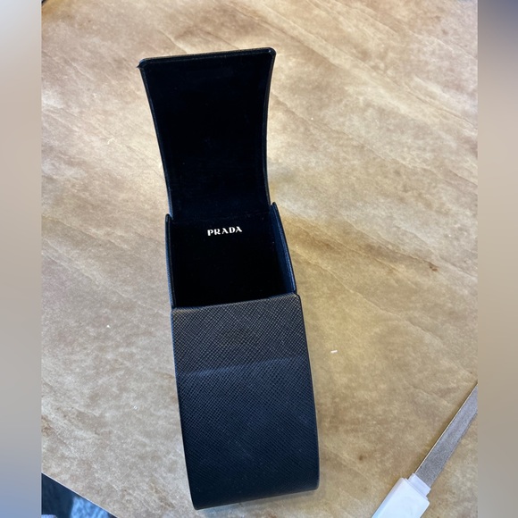 Prada Conceptual PROUS Plastic Womens Cat-Eye Sunglasses Silver Black Ivory - Picture 5 of 5